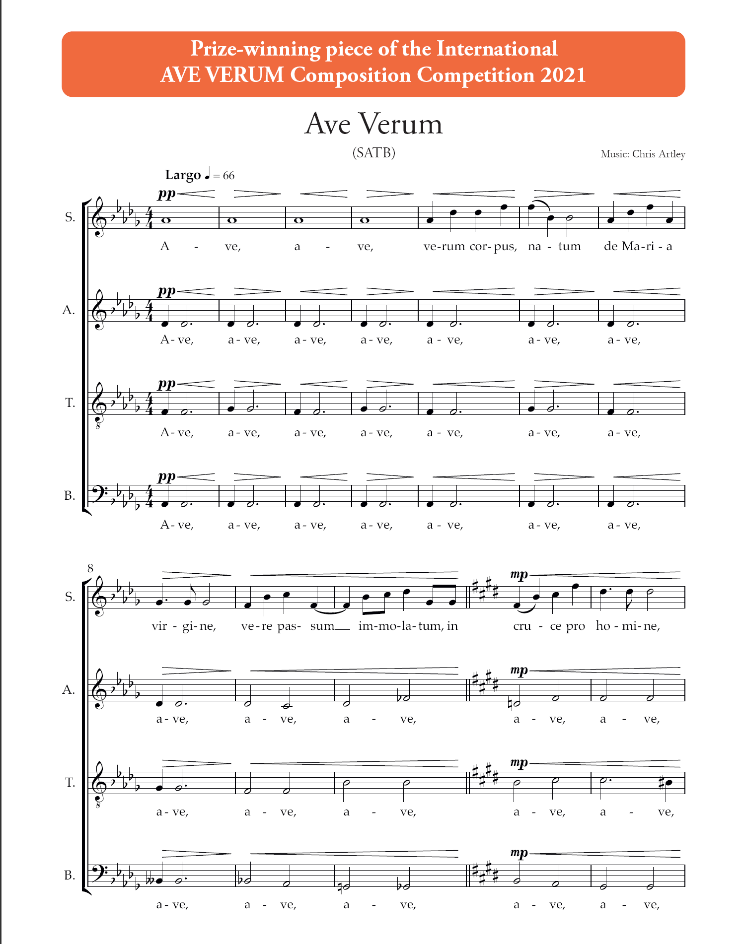 Ave Verum - Show sample score