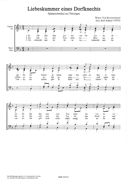 Liebeskummer eines Dorfknechts