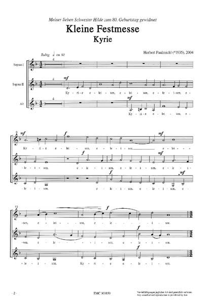 Kleine Festmesse op. 195